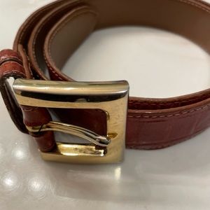 Talbots Belt alligator calfskin 1” wide Made Spain 9912